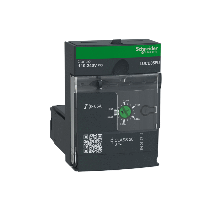 Schneider electric, unidad avanzada para tesys u trifásica, 110-240v. rango: 1.25-5.0amps., clase 20.