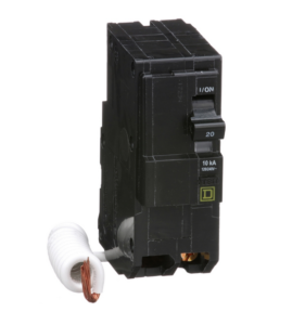 Square-d, interruptor tipo qo 2p, 20amps., 120/240v., 10ka, con falla a tierra.