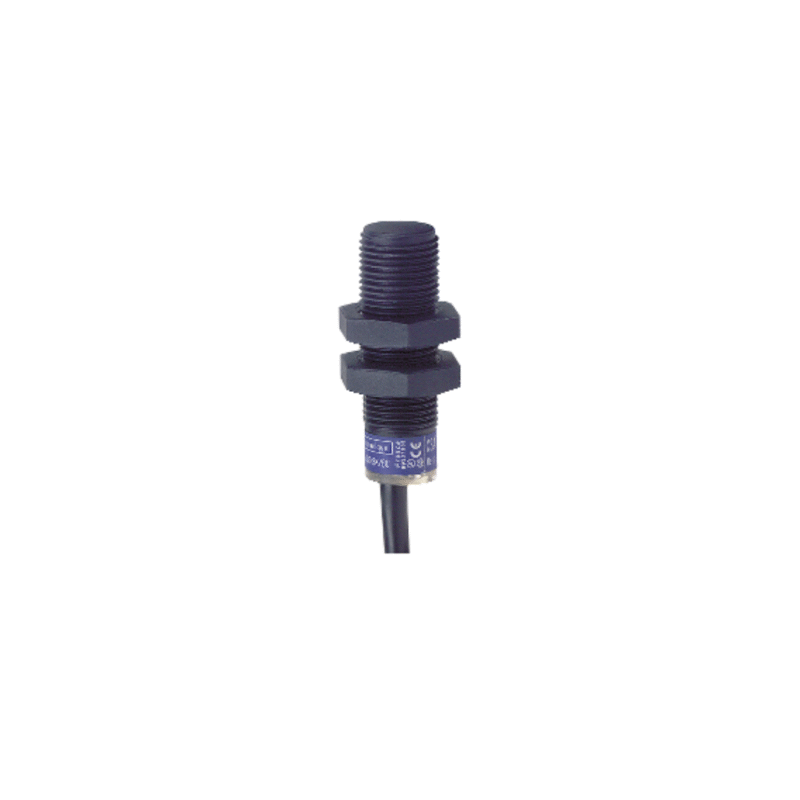Sensor inductivo, diámetro 12mmTipo cilíndrico roscado IP67.Plástico, 12-24V DC 3 Hilos, PNP/NPN, NA/NC, Sensado (mm) 4, Precableado, 2 m